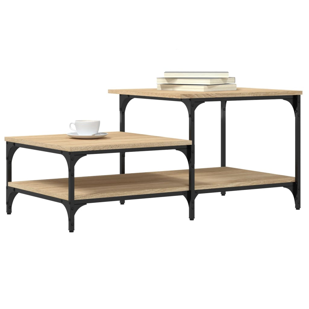 Salontafel 100x50,5x45 cm bewerkt hout sonoma eikenkleurig MeubelReus