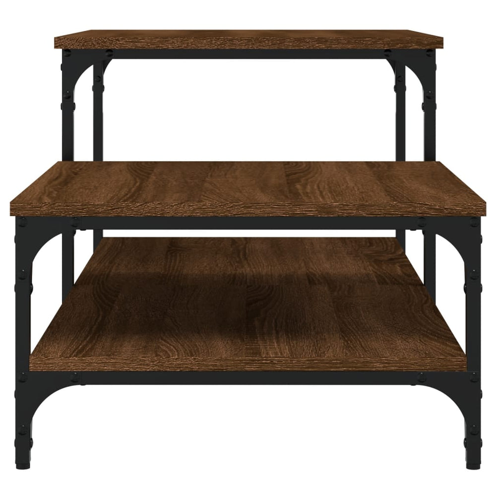 Salontafel 100 x 50,5 x 45 cm bewerkt hout bruin eikenkleur MeubelReus