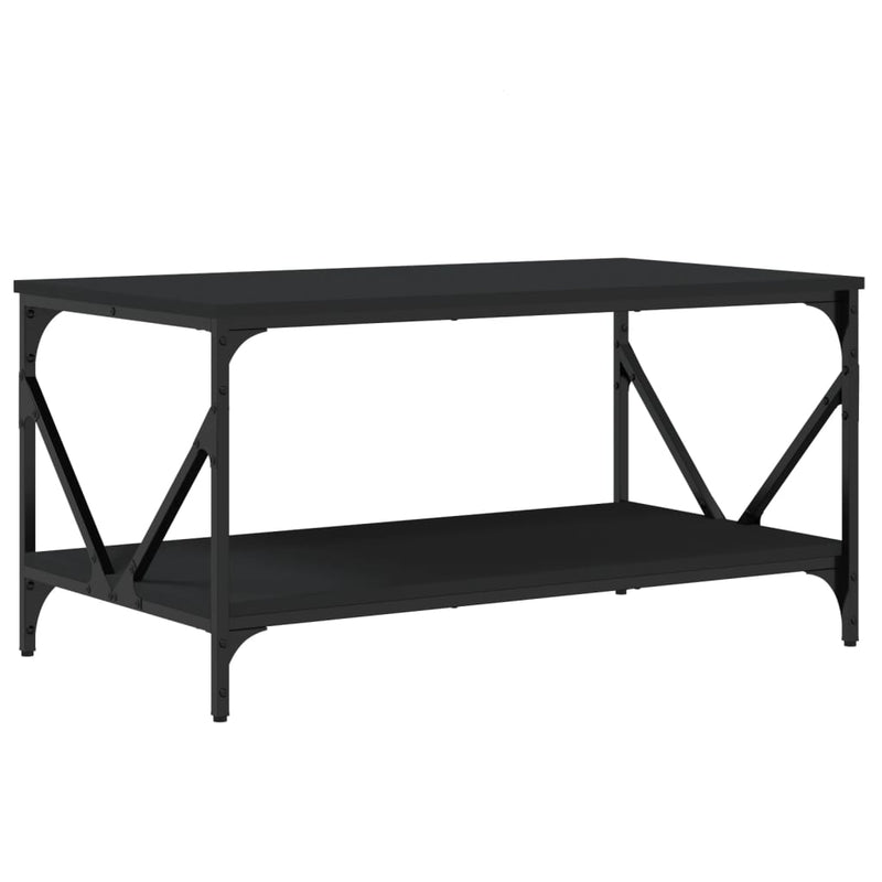 Salontafel 90x50x45 cm bewerkt hout zwart MeubelReus