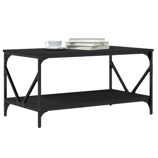 Salontafel 90x50x45 cm bewerkt hout zwart MeubelReus