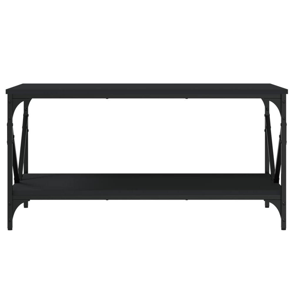 Salontafel 90x50x45 cm bewerkt hout zwart MeubelReus
