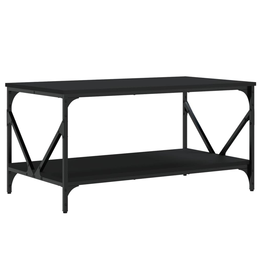 Salontafel 90x50x45 cm bewerkt hout zwart MeubelReus