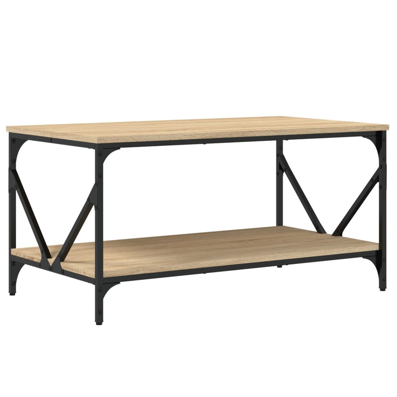 Salontafel 90x50x45 cm bewerkt hout sonoma eikenkleurig MeubelReus