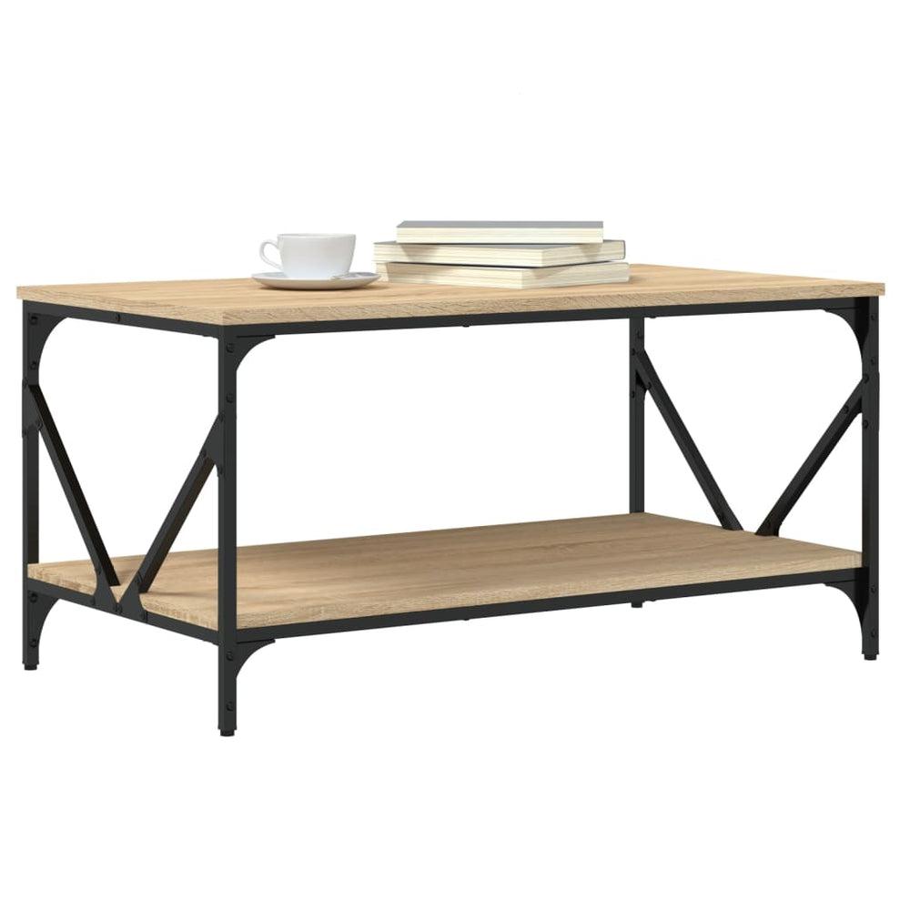 Salontafel 90x50x45 cm bewerkt hout sonoma eikenkleurig MeubelReus