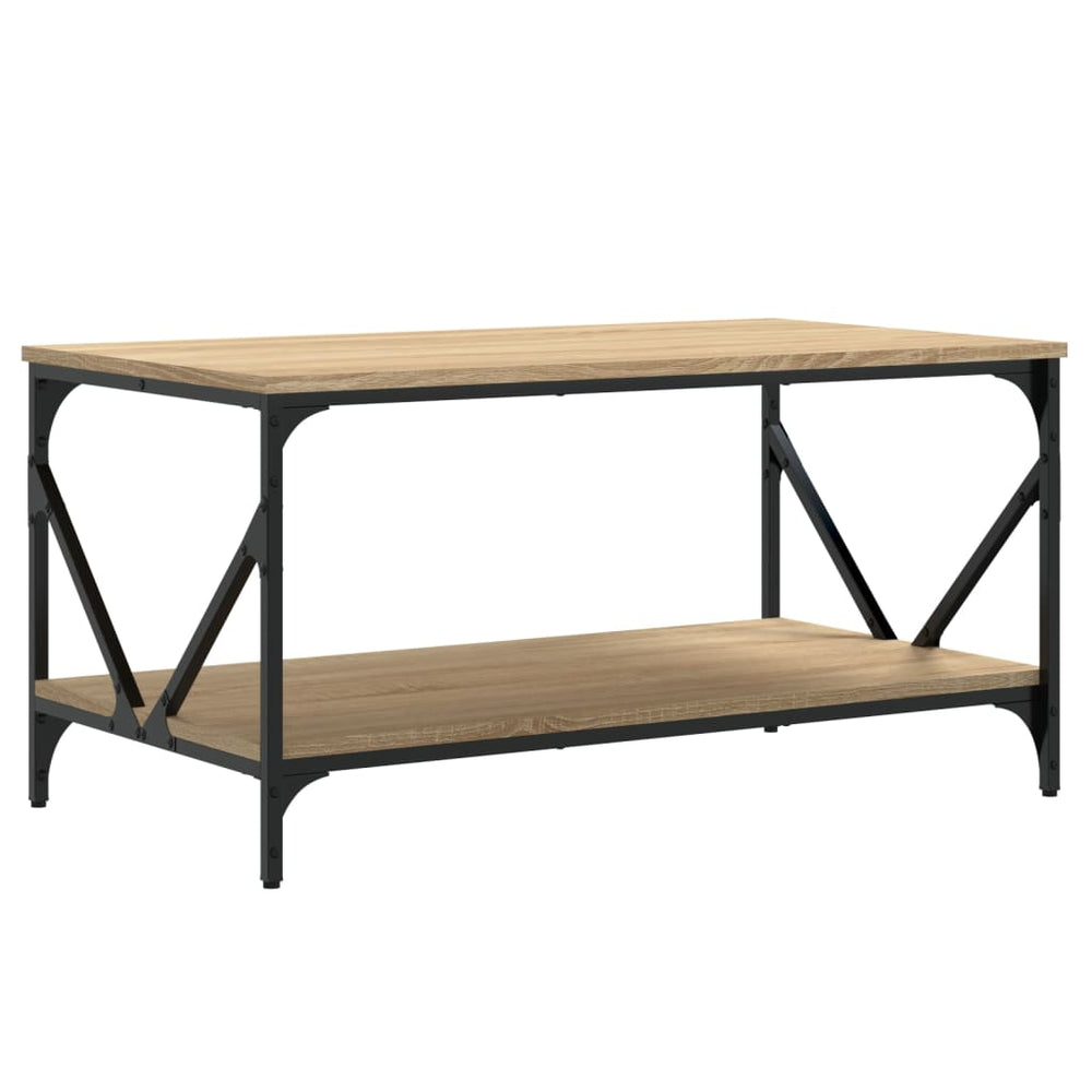 Salontafel 90x50x45 cm bewerkt hout sonoma eikenkleurig MeubelReus