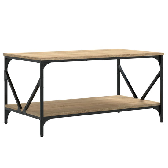 Salontafel 90x50x45 cm bewerkt hout sonoma eikenkleurig MeubelReus