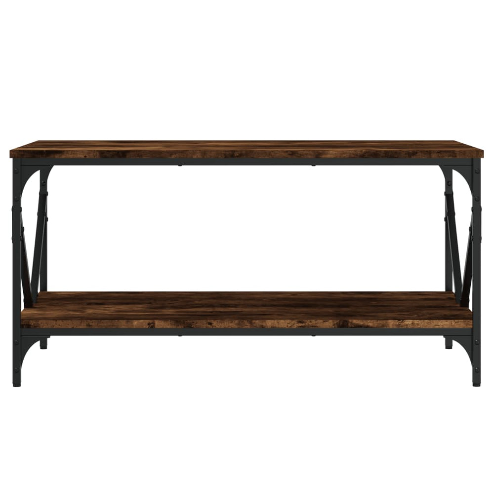 Salontafel 90x50x45 cm bewerkt hout gerookt eikenkleurig MeubelReus