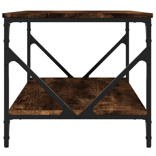 Salontafel 90x50x45 cm bewerkt hout gerookt eikenkleurig MeubelReus