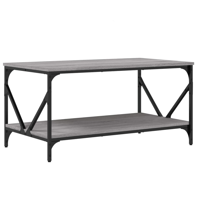 Salontafel 90x50x45 cm bewerkt hout grijs sonoma MeubelReus