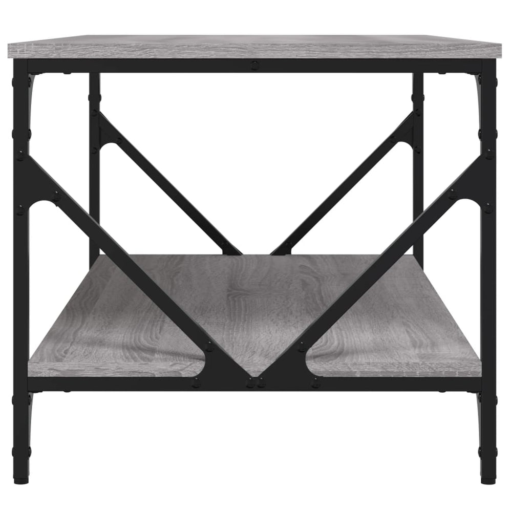 Salontafel 90x50x45 cm bewerkt hout grijs sonoma MeubelReus