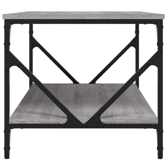 Salontafel 90x50x45 cm bewerkt hout grijs sonoma MeubelReus