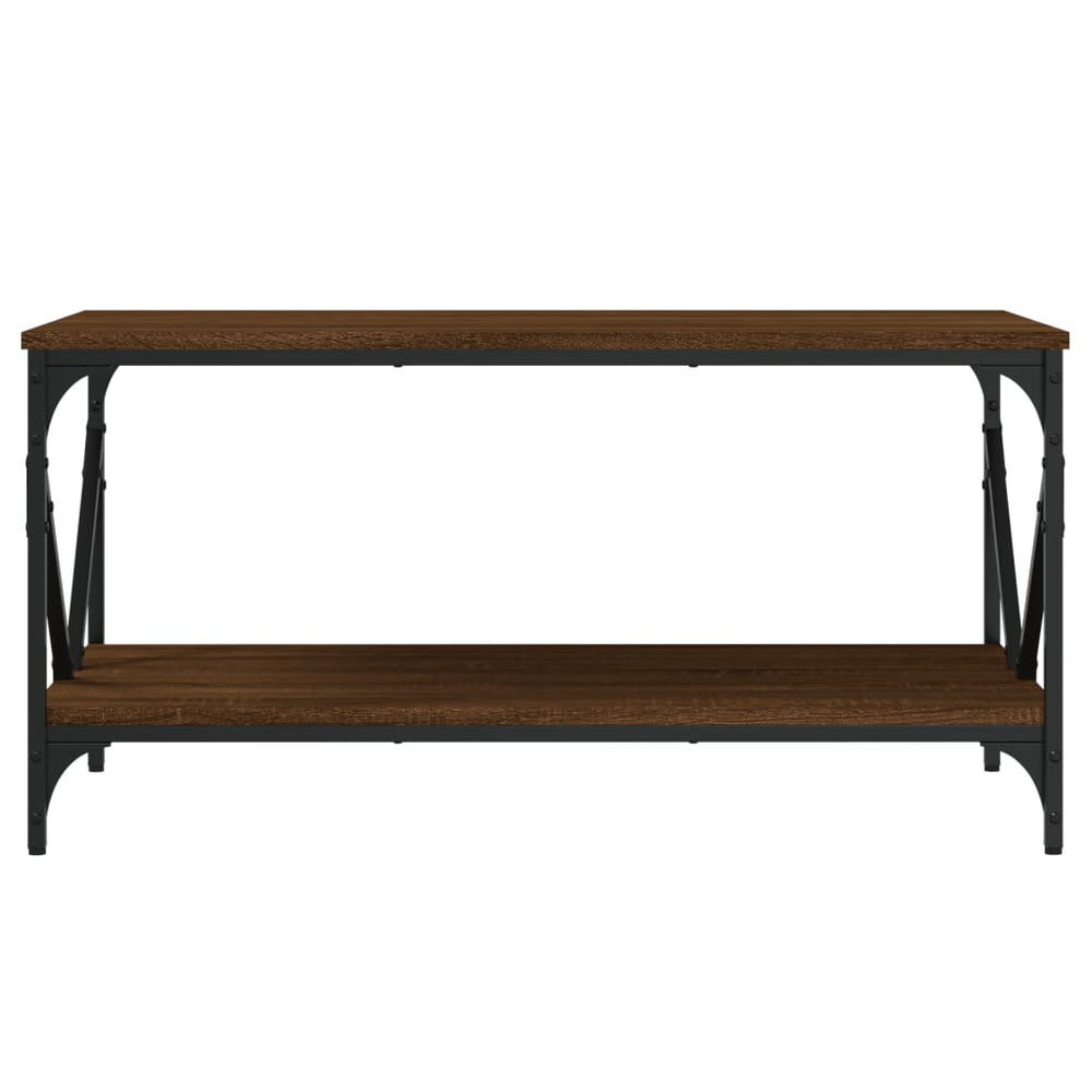 Salontafel 90x50x45 cm bewerkt hout bruin eikenkleur MeubelReus