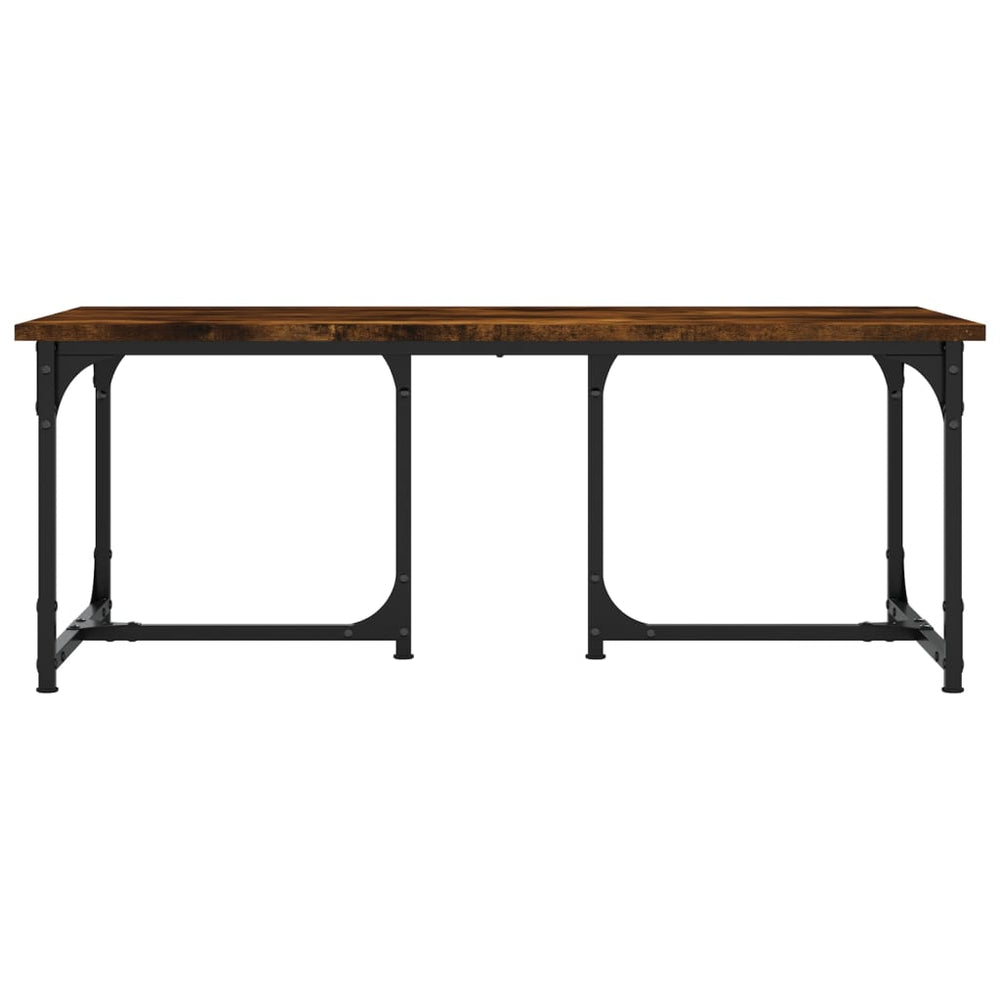 Salontafel 90x50x35 cm bewerkt hout gerookt eikenkleurig MeubelReus