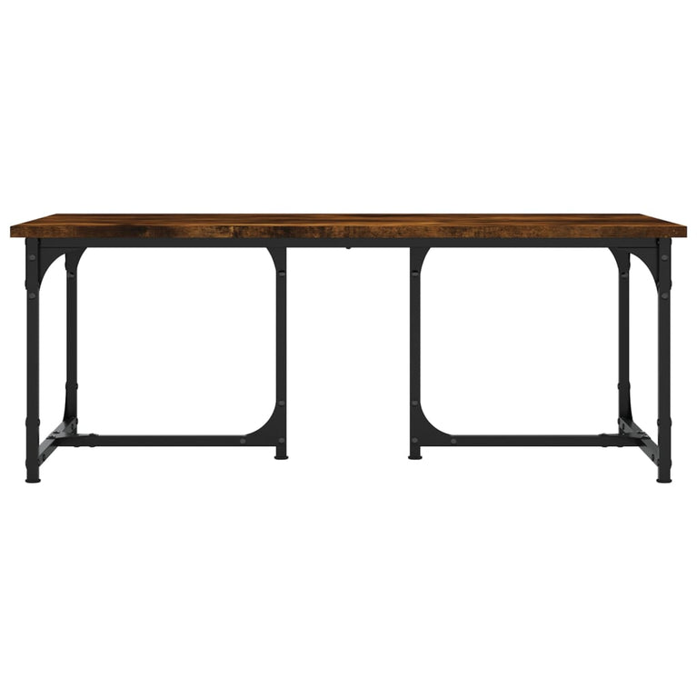 Salontafel 90x50x35 cm bewerkt hout gerookt eikenkleurig MeubelReus