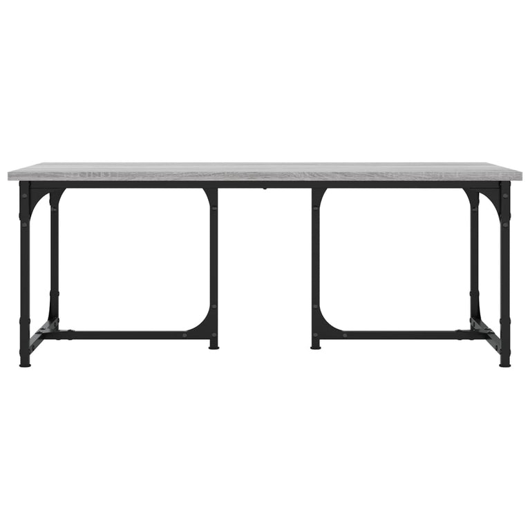 Salontafel 90x50x35 cm bewerkt hout grijs sonoma eikenkleurig MeubelReus