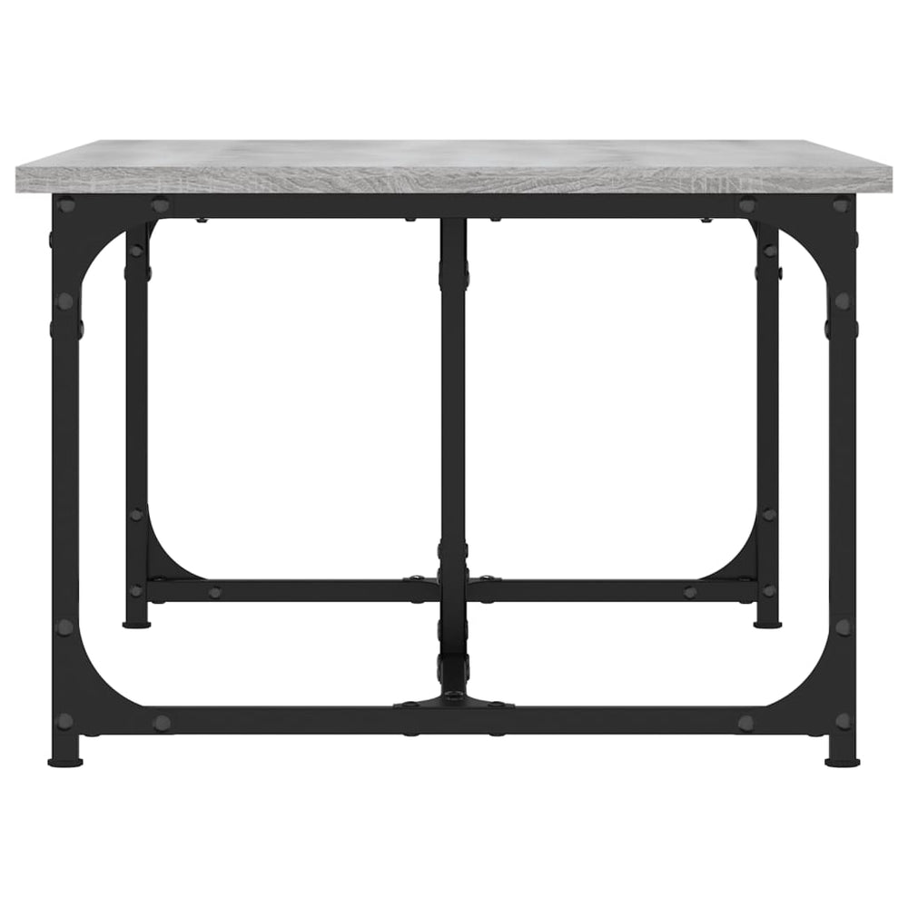 Salontafel 90x50x35 cm bewerkt hout grijs sonoma eikenkleurig MeubelReus