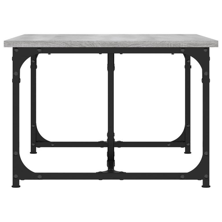 Salontafel 90x50x35 cm bewerkt hout grijs sonoma eikenkleurig MeubelReus