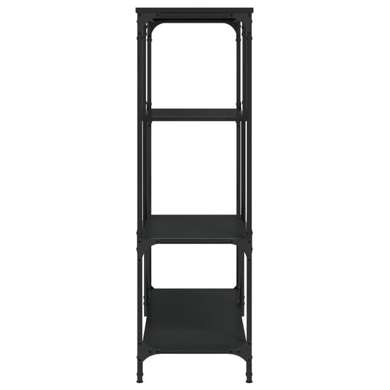 Boekenrek 81x36x115 cm bewerkt hout en staal zwart MeubelReus