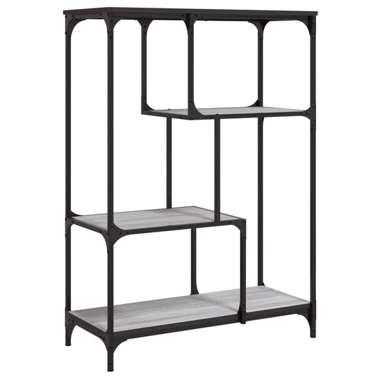 Boekenrek 81x36x115 cm bewerkt hout en staal grijs sonoma MeubelReus