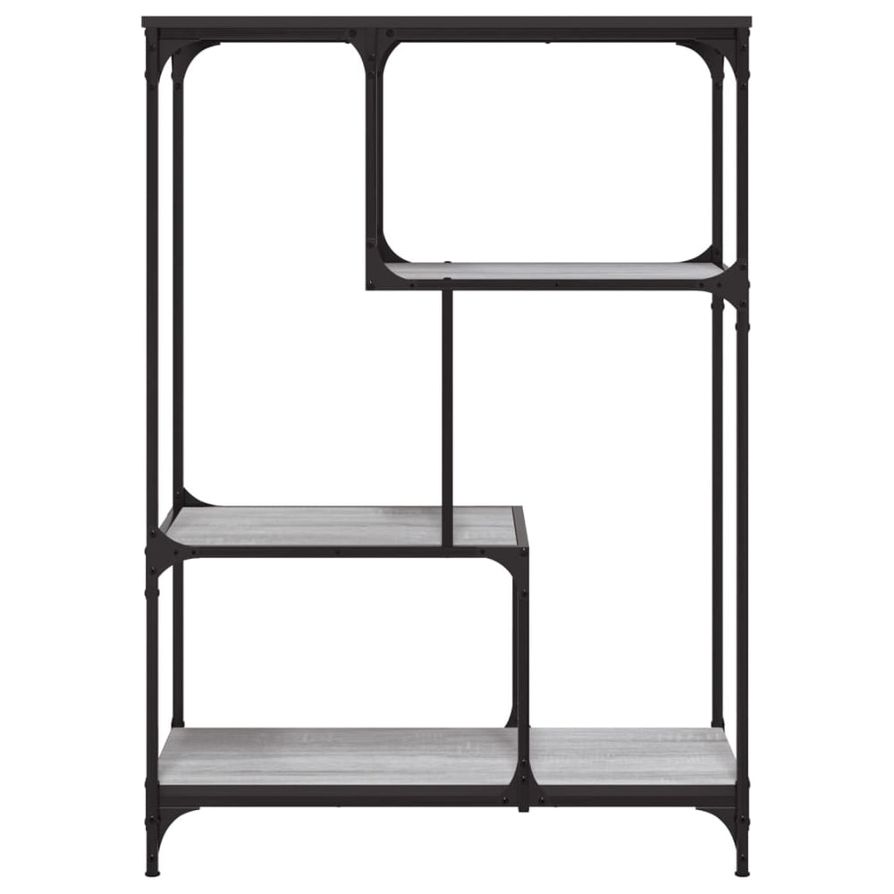 Boekenrek 81x36x115 cm bewerkt hout en staal grijs sonoma MeubelReus
