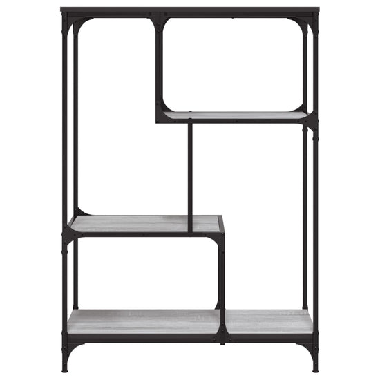 Boekenrek 81x36x115 cm bewerkt hout en staal grijs sonoma MeubelReus