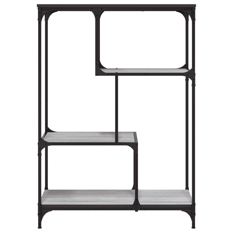 Boekenrek 81x36x115 cm bewerkt hout en staal grijs sonoma MeubelReus