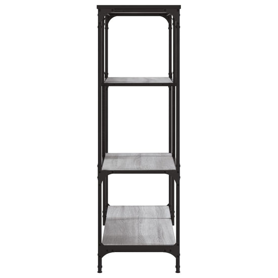 Boekenrek 81x36x115 cm bewerkt hout en staal grijs sonoma MeubelReus
