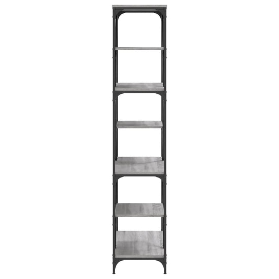Boekenrek 91x36x176 cm bewerkt hout en staal grijs sonoma MeubelReus