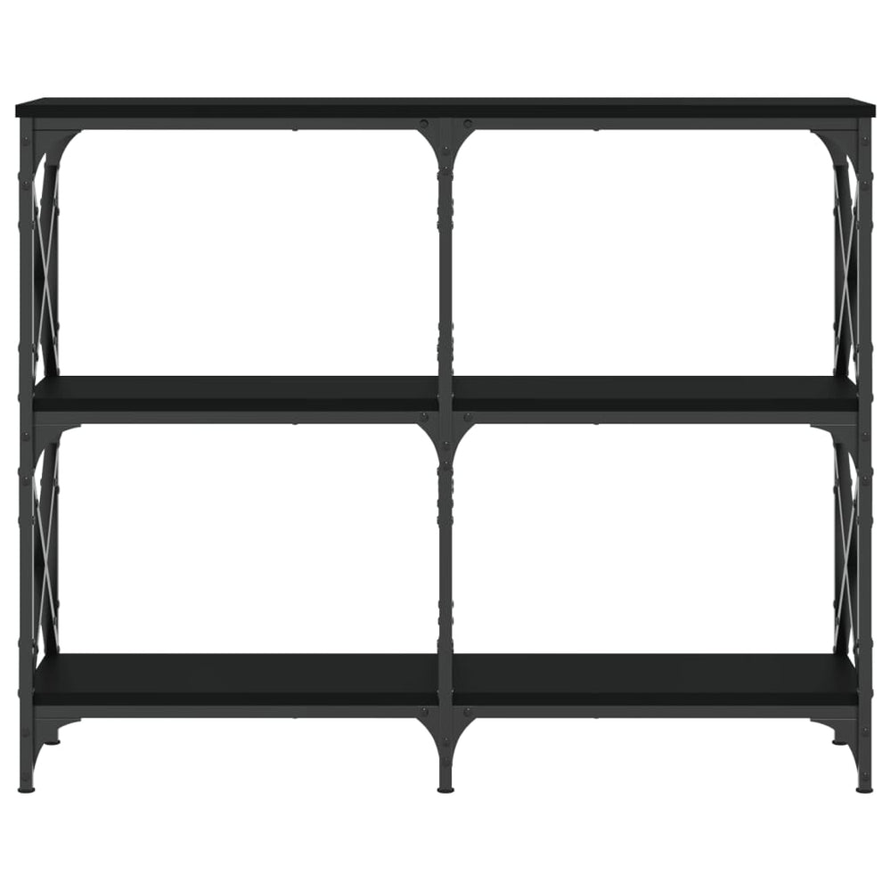 Wandtafel 100x28x80,5 cm bewerkt hout zwart MeubelReus