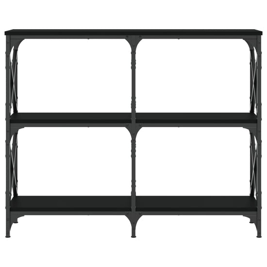 Wandtafel 100x28x80,5 cm bewerkt hout zwart MeubelReus