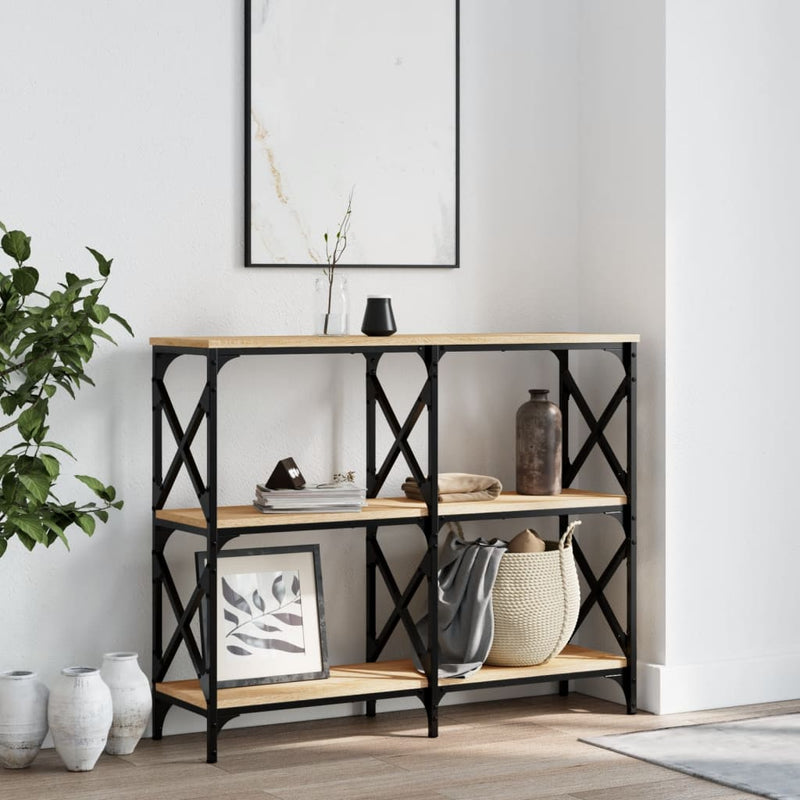 Wandtafel 100x28x80,5 cm bewerkt hout sonoma eikenkleurig MeubelReus