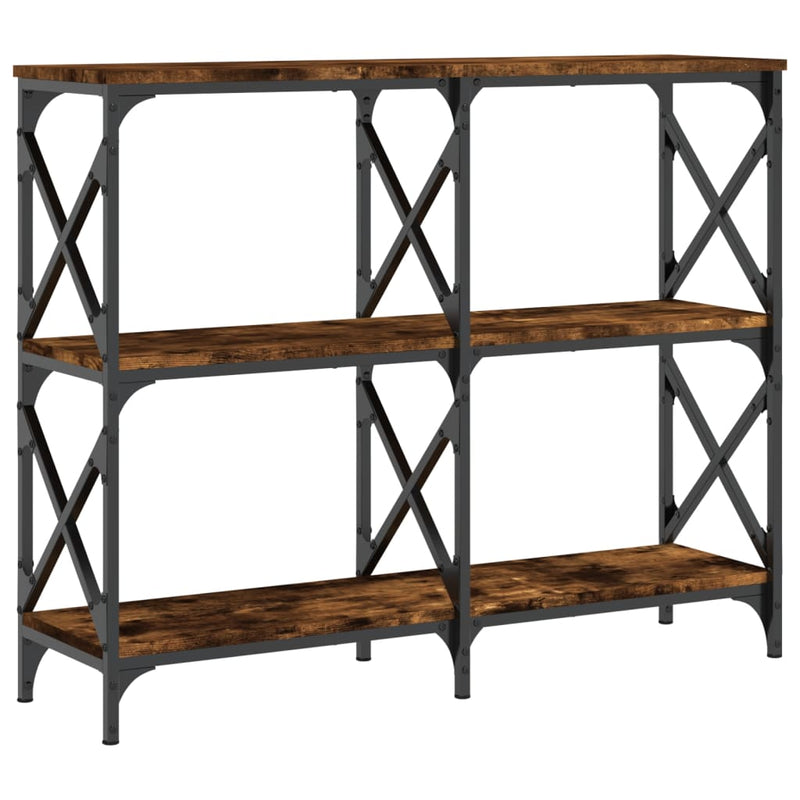 Wandtafel 100x28x80,5 cm bewerkt hout gerookt eikenkleurig MeubelReus