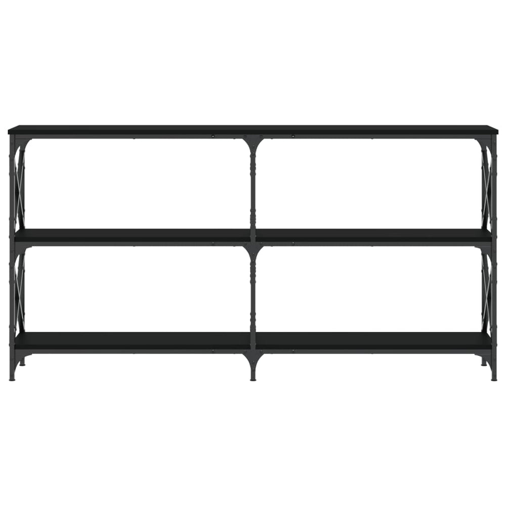 Wandtafel 156x28x80,5 cm bewerkt hout zwart MeubelReus