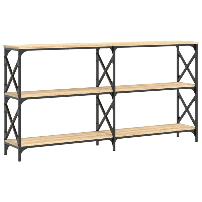 Wandtafel 156x28x80,5 cm bewerkt hout sonoma eikenkleurig MeubelReus