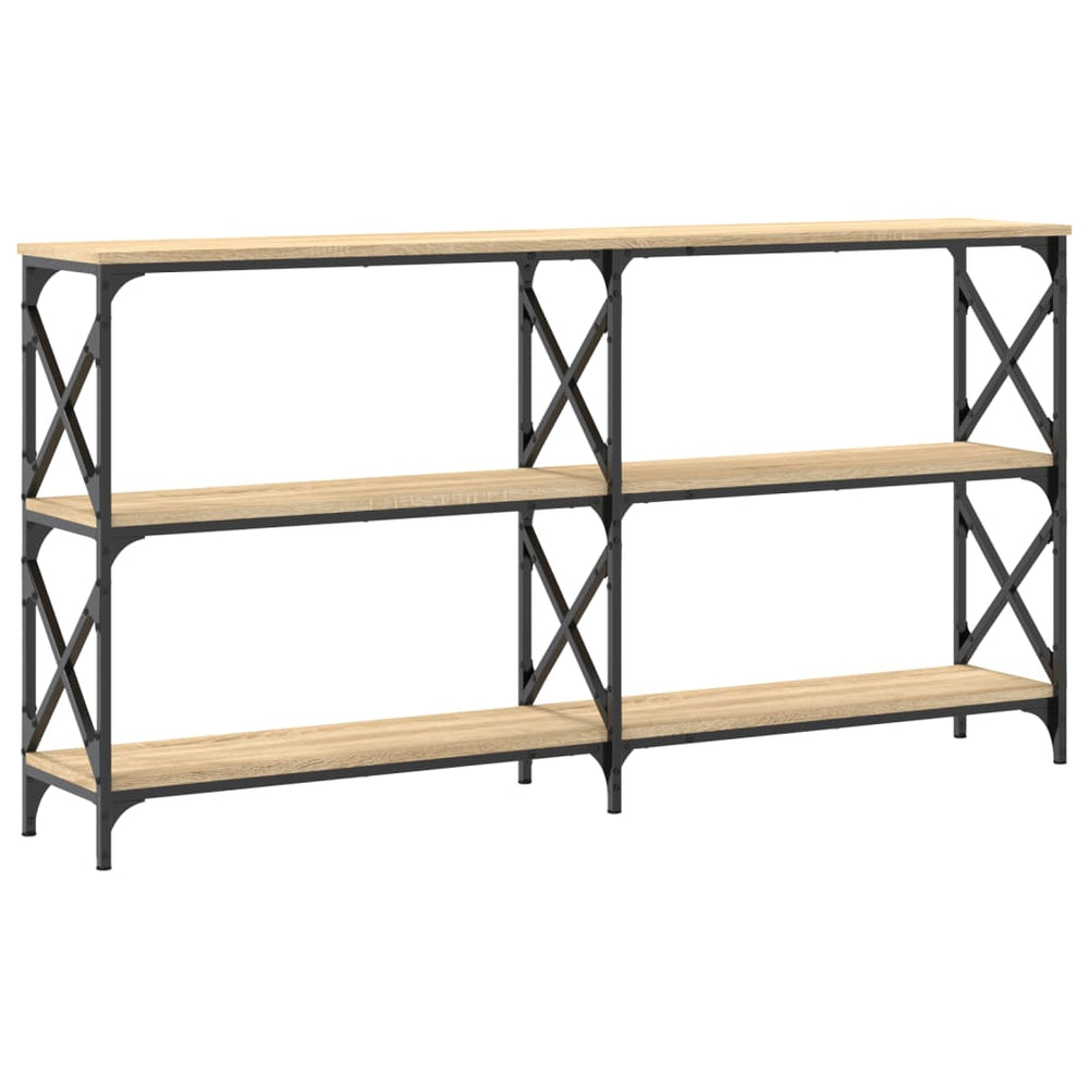 Wandtafel 156x28x80,5 cm bewerkt hout sonoma eikenkleurig MeubelReus