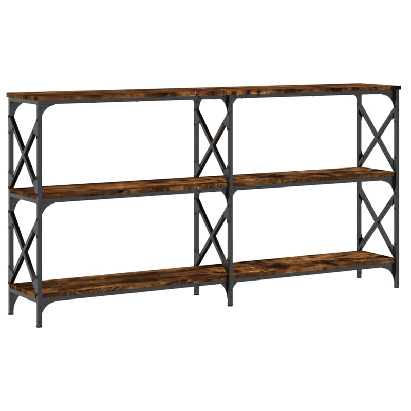 Wandtafel 156x28x80,5 cm bewerkt hout gerookt eikenkleurig MeubelReus