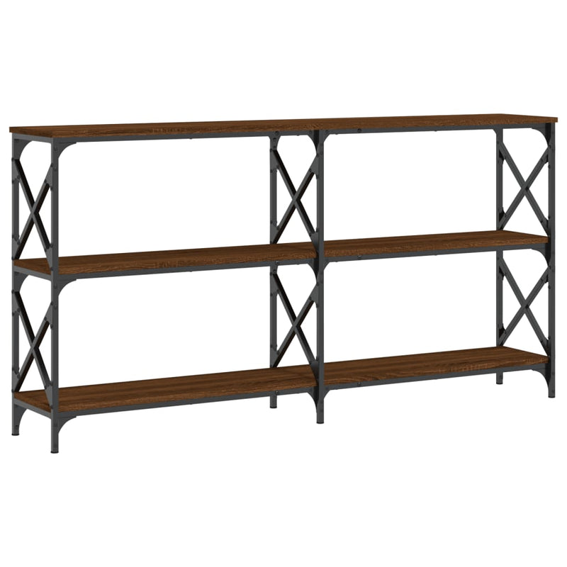 Wandtafel 156x28x80,5 cm bewerkt hout bruin eikenkleur MeubelReus