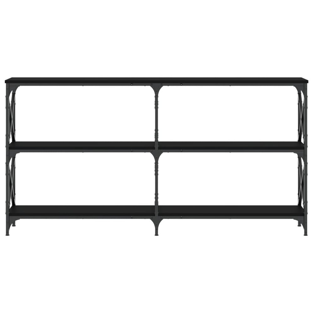 Wandtafel 200x28x80,5 cm bewerkt hout zwart MeubelReus