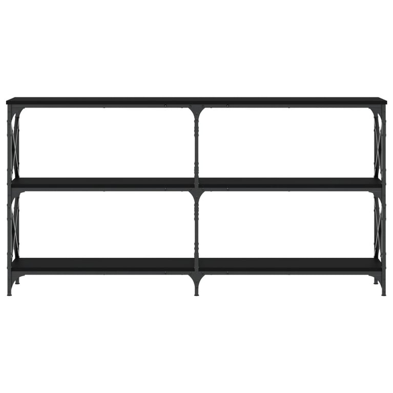 Wandtafel 200x28x80,5 cm bewerkt hout zwart MeubelReus