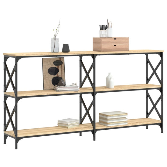 Wandtafel 200x28x80,5 cm bewerkt hout sonoma eikenkleurig MeubelReus