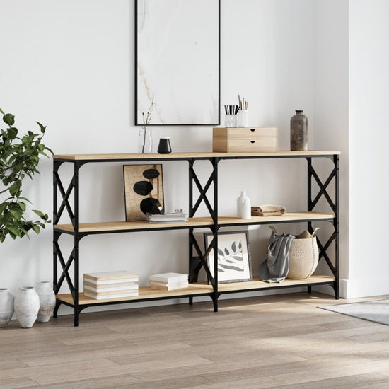 Wandtafel 200x28x80,5 cm bewerkt hout sonoma eikenkleurig MeubelReus