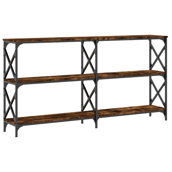 Wandtafel 200x28x80,5 cm bewerkt hout gerookt eikenkleurig MeubelReus