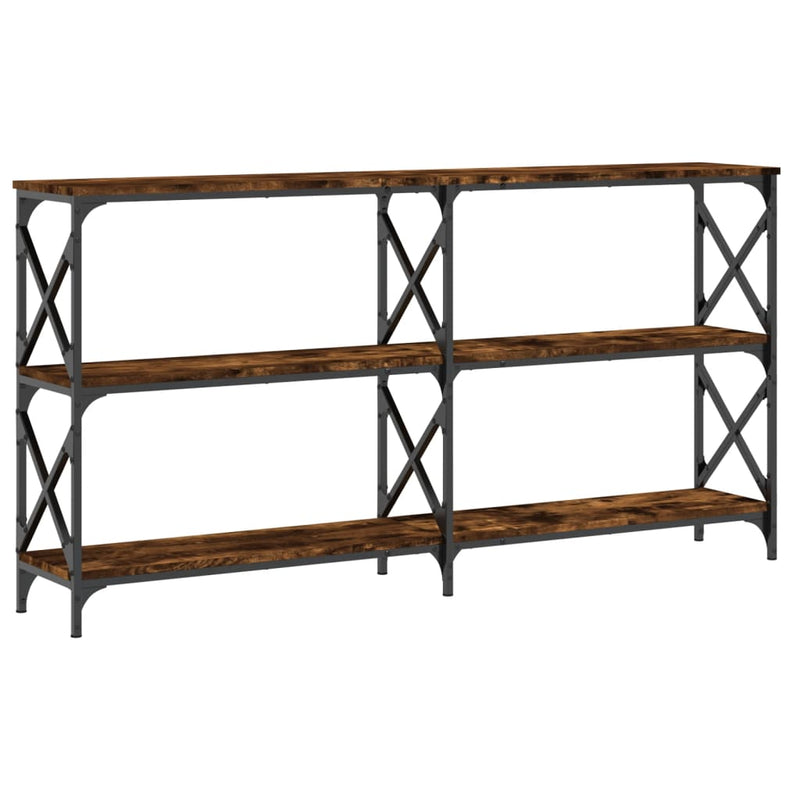 Wandtafel 200x28x80,5 cm bewerkt hout gerookt eikenkleurig MeubelReus