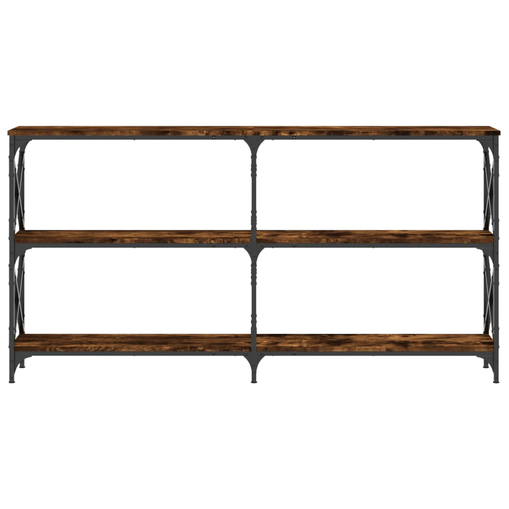 Wandtafel 200x28x80,5 cm bewerkt hout gerookt eikenkleurig MeubelReus