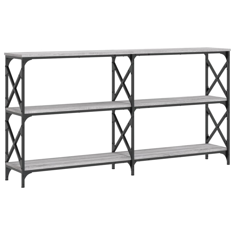 Wandtafel 200x28x80,5 cm bewerkt hout grijs sonoma eikenkleurig MeubelReus