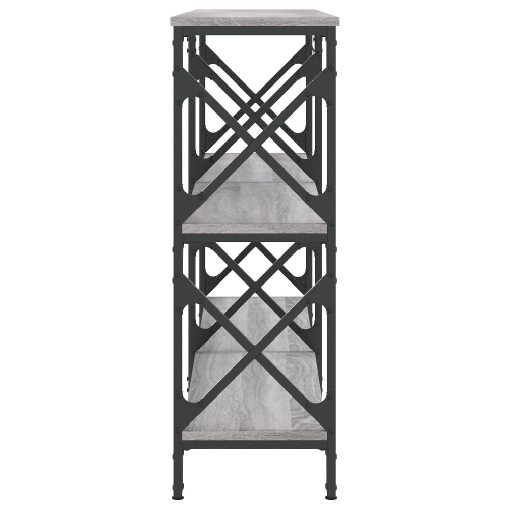 Wandtafel 200x28x80,5 cm bewerkt hout grijs sonoma eikenkleurig MeubelReus