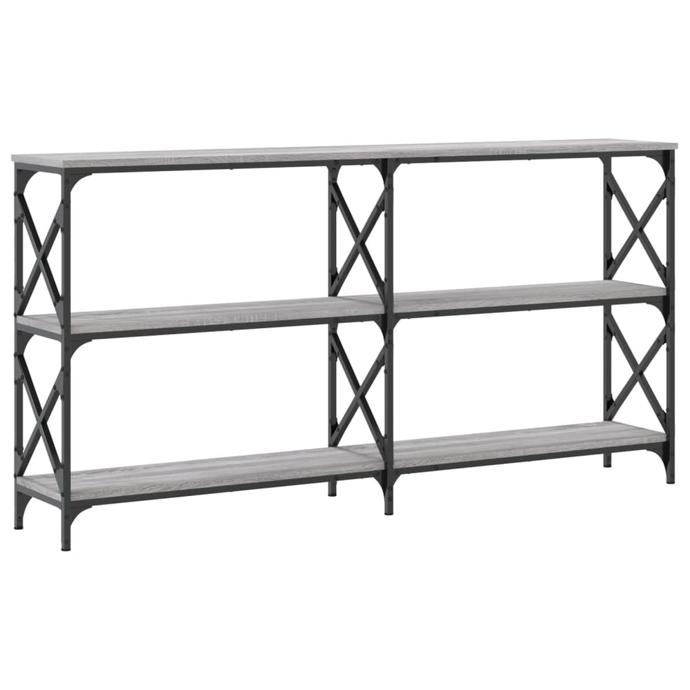 Wandtafel 200x28x80,5 cm bewerkt hout grijs sonoma eikenkleurig MeubelReus
