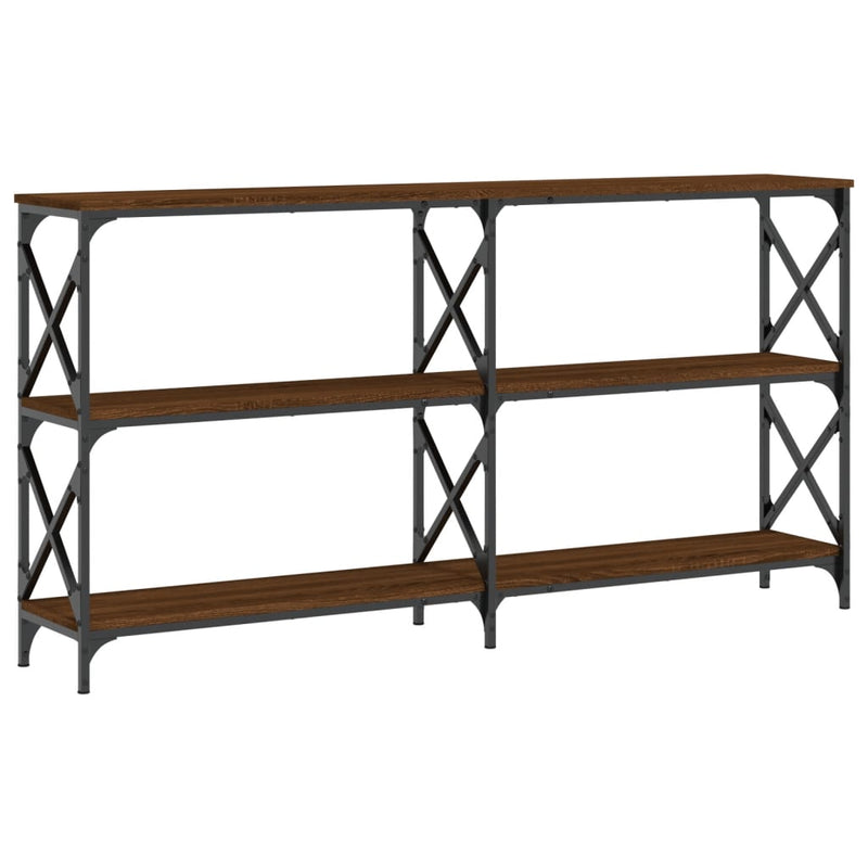Wandtafel 200x28x80,5 cm bewerkt hout bruin eikenkleur MeubelReus