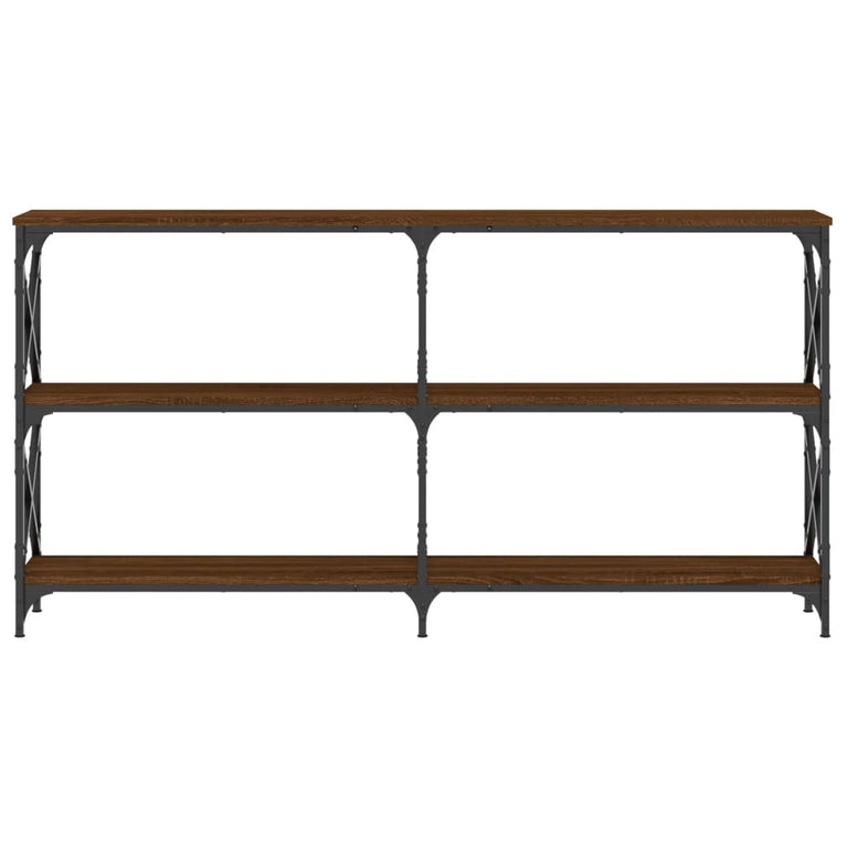 Wandtafel 200x28x80,5 cm bewerkt hout bruin eikenkleur MeubelReus