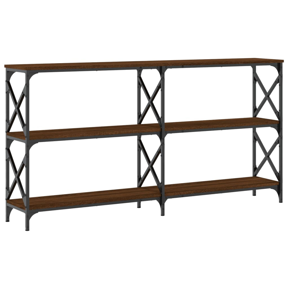 Wandtafel 200x28x80,5 cm bewerkt hout bruin eikenkleur MeubelReus
